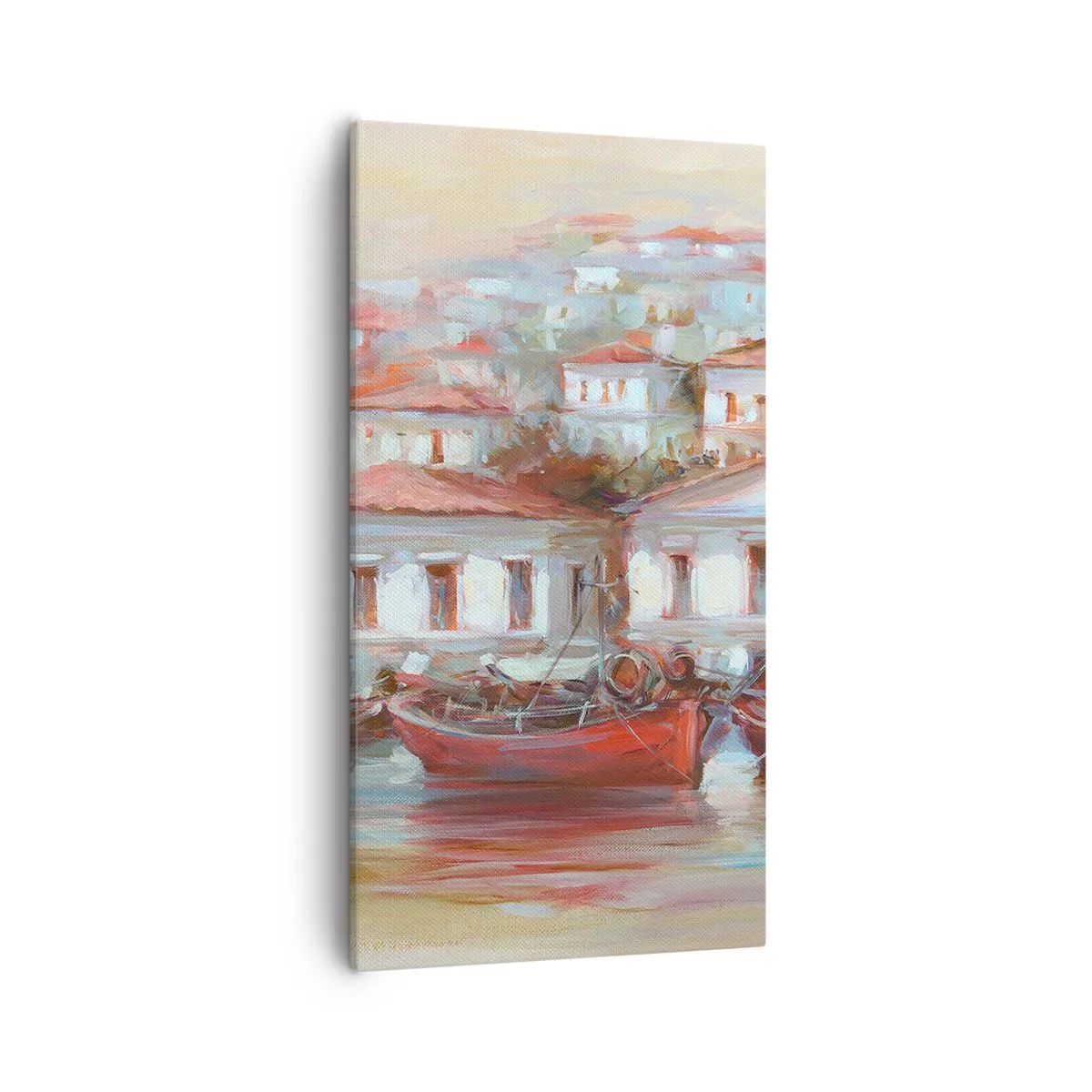 Tablou pe pânză - Orășel fericit - 55x100 cm