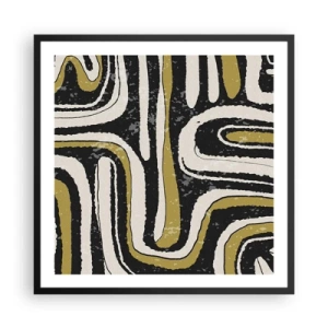 Poster în ramă neagră - Compoziție: pasaje și alei - 60x60 cm