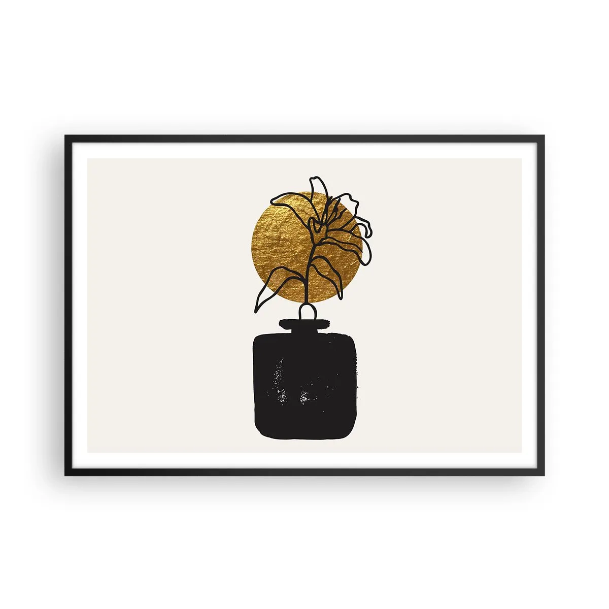 Poster în ramă neagră - Cât cântărește aurul? - 100x70 cm