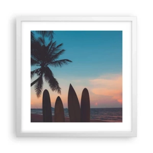 Poster în ramă albă - Și mâine ne vom distra - 40x40 cm