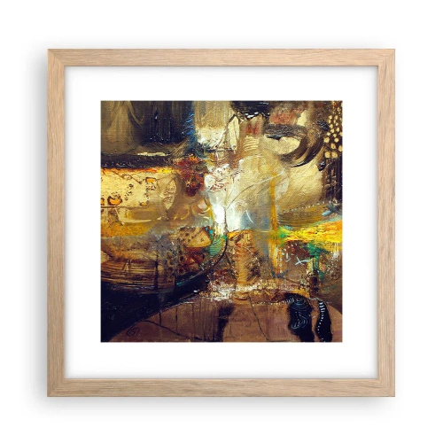 Poster în ramă de stejar deschis - Rece, călduț, fierbinte - 30x30 cm