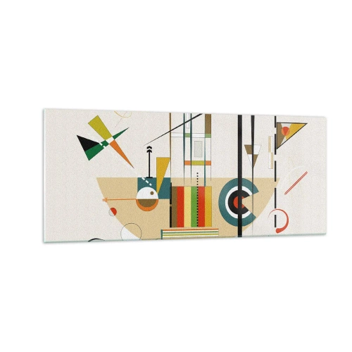 Tablou pe sticlă - Și lumea râde - 100x40 cm