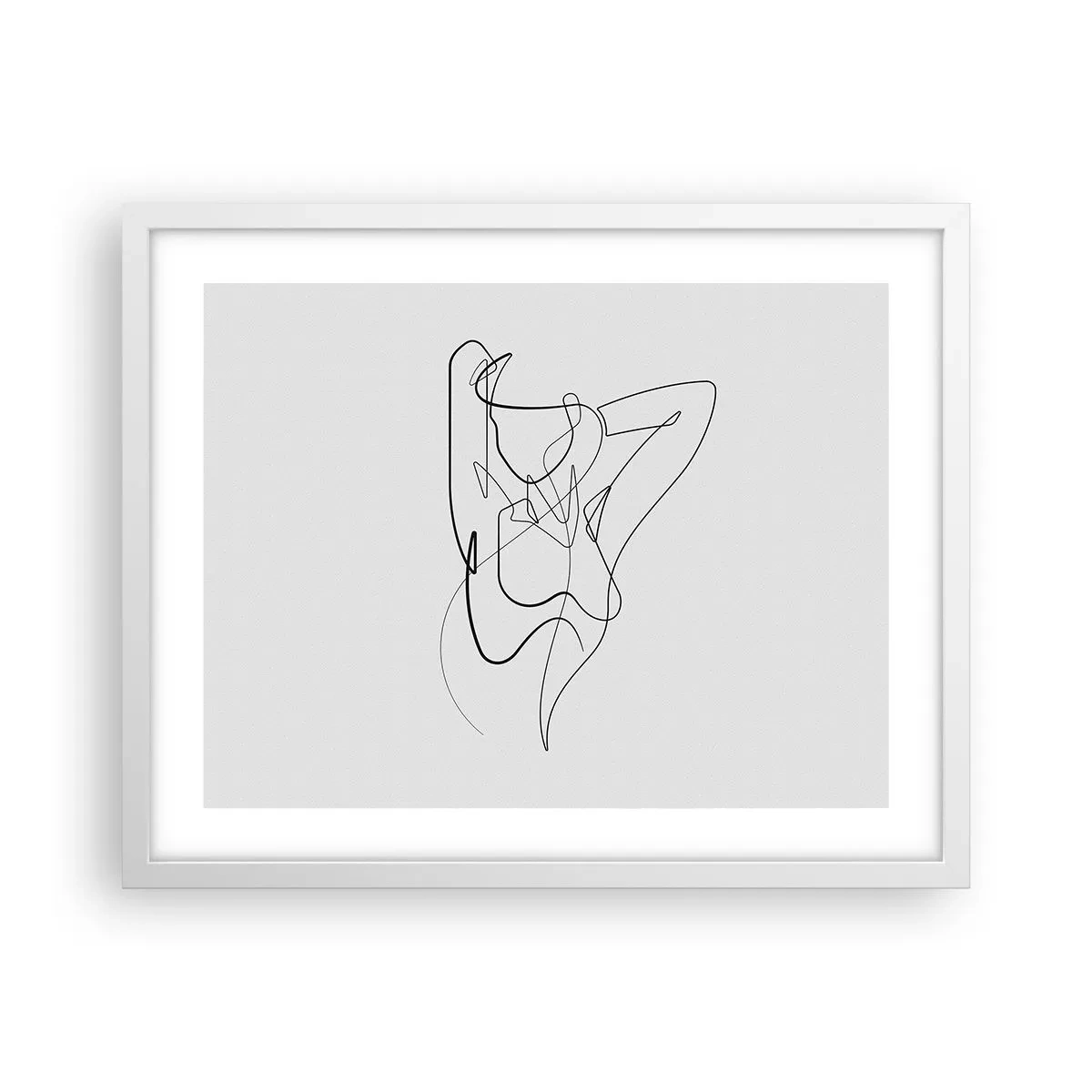 Poster în ramă albă - Cine ești tu? - 50x40 cm