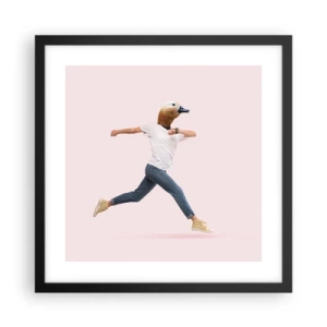 Poster în ramă neagră - Un strop de absurditate - 40x40 cm