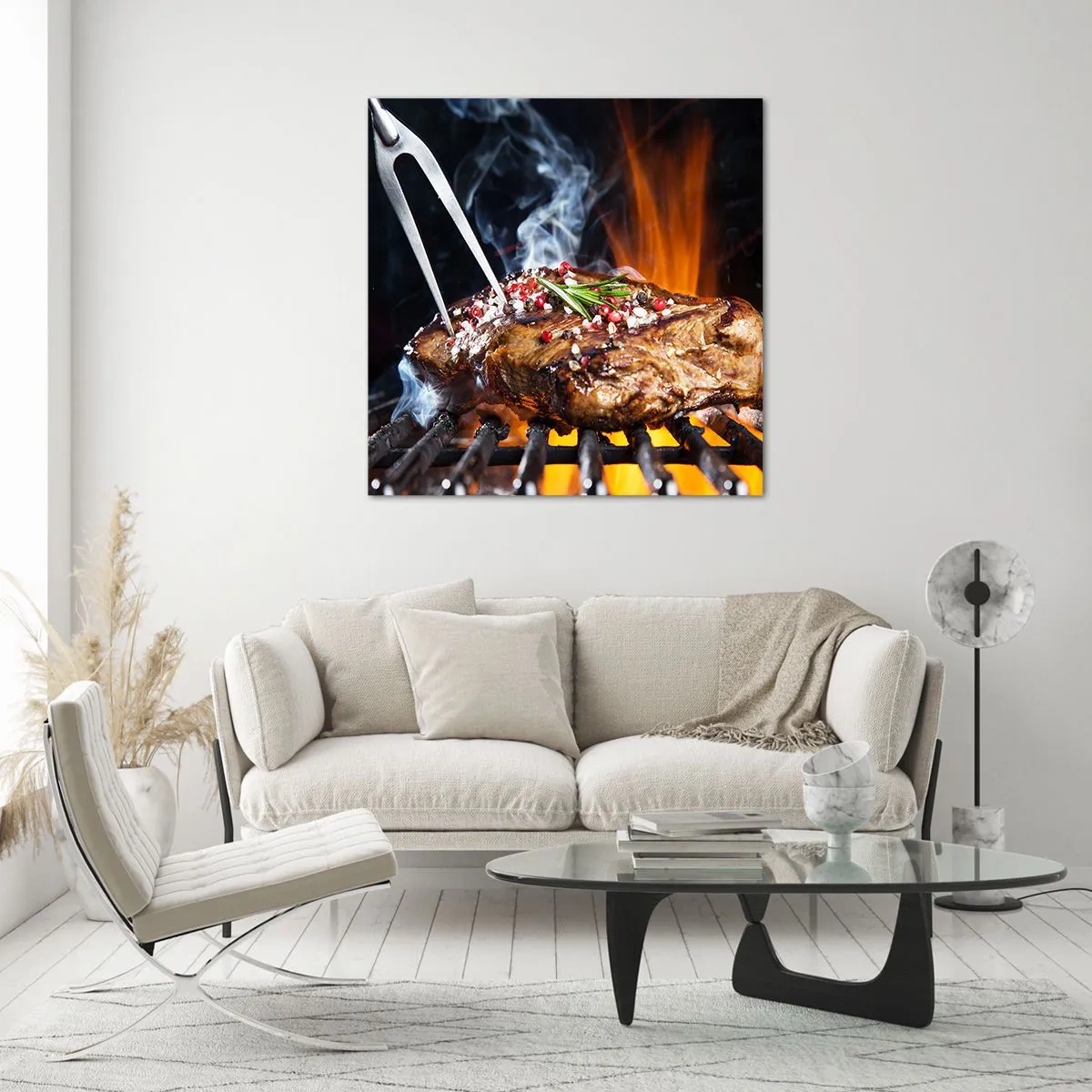 Tablou pe sticlă - Suculente și parfumate - 70x70 cm