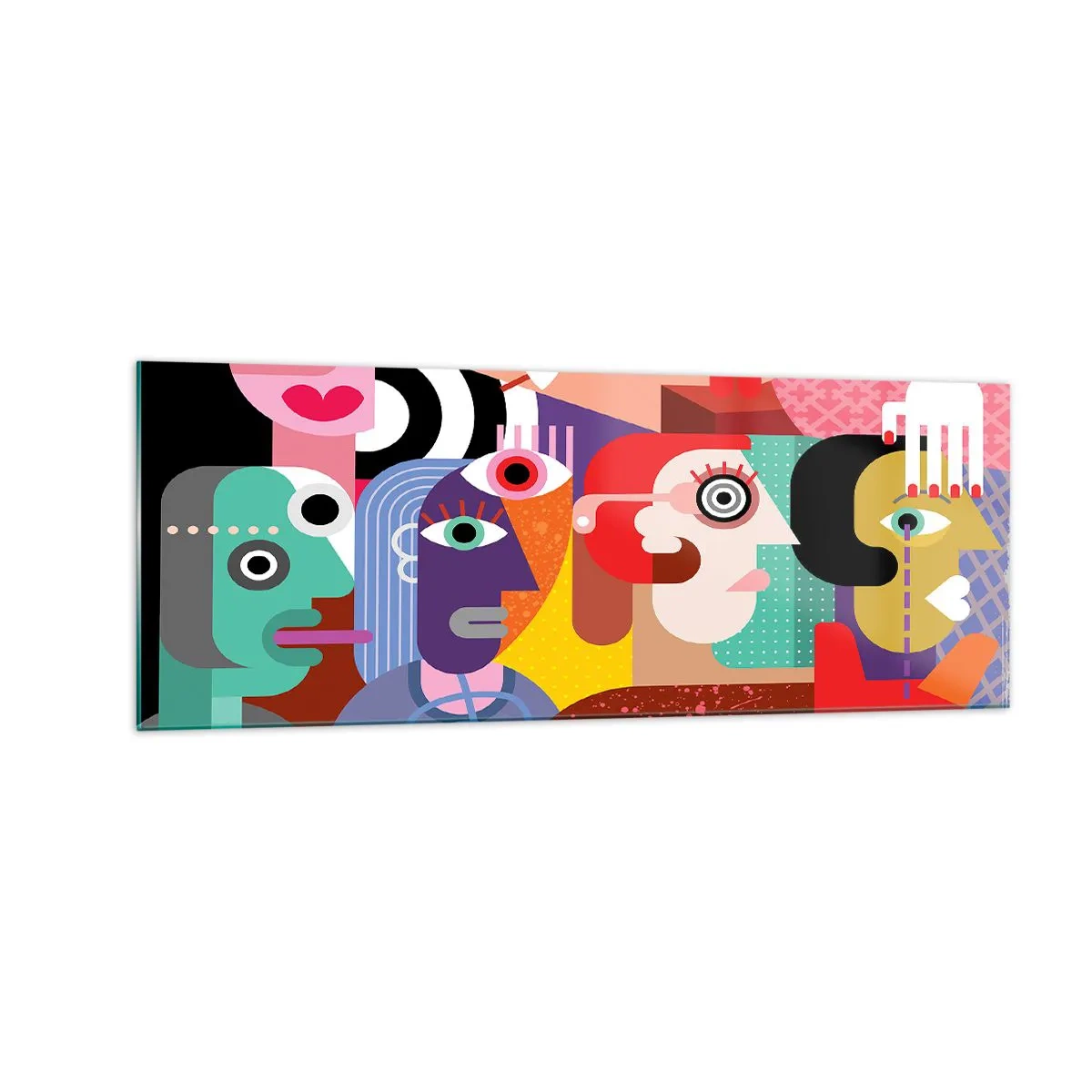 Tablou pe sticlă - Am venit de la domnul Picasso - 140x50 cm