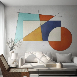 Tapet Premium Sand - Abstracție: distracție modernistă - Geometric, Modern, Minimalism - 400x280 cm