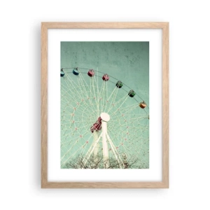 Poster în ramă de stejar deschis - Poftim la joacă - 30x40 cm