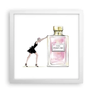 Poster în ramă albă - Esența feminității - 30x30 cm