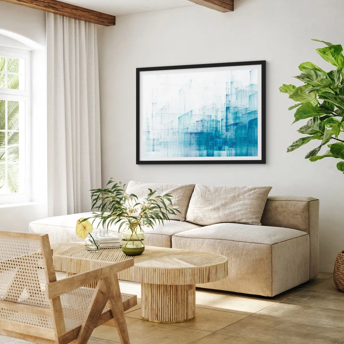 Poster în ramă neagră - Cum a apărut spațiul - 91x61 cm