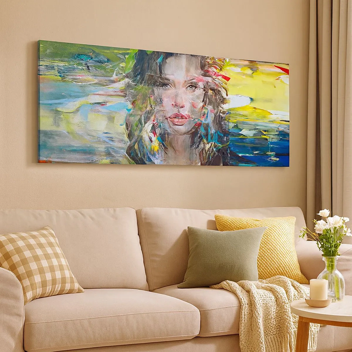 Tablou pe pânză - În spatele cortinei de aer - 100x40 cm