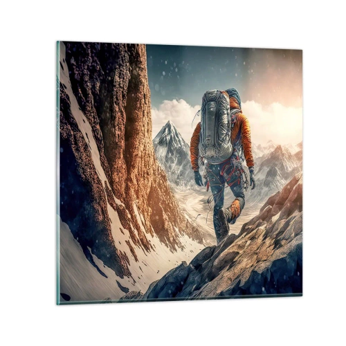 Tablou pe sticlă - Războinic singuratic - 70x70 cm