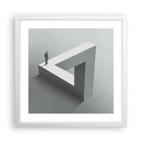 Poster în ramă albă - Și totuși este posibil - 40x40 cm