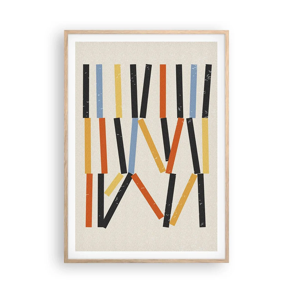 Poster în ramă de stejar deschis - Compoziție la nivel - 70x100 cm