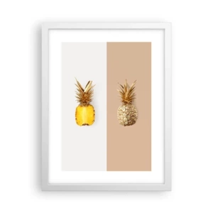 Poster în ramă albă - Ananas de împărțit - 30x40 cm
