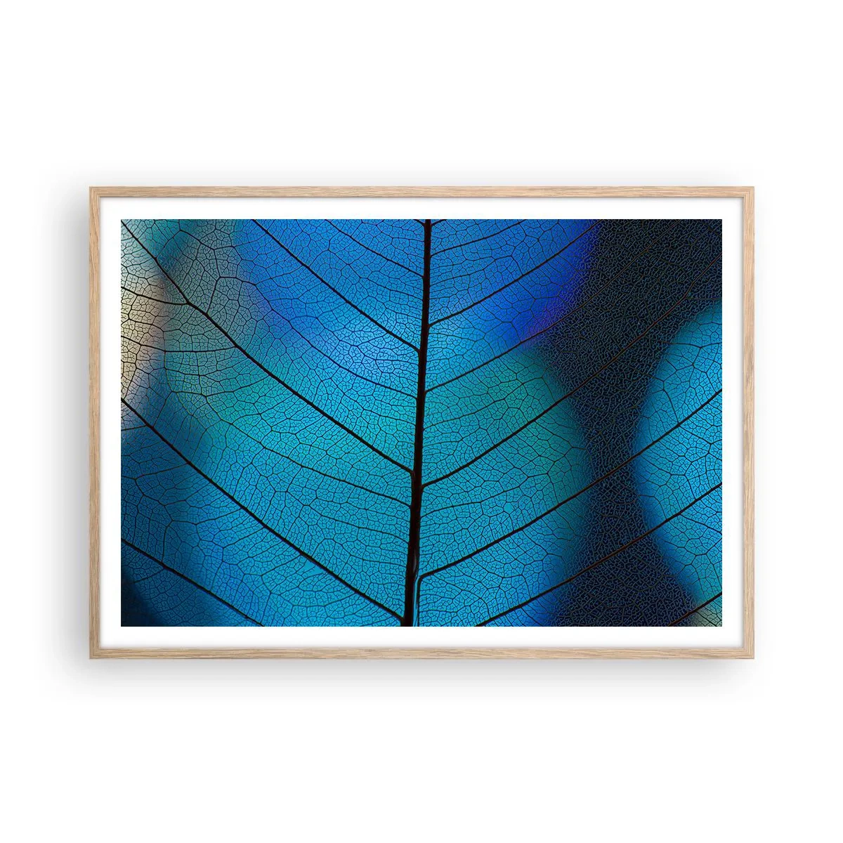 Poster în ramă de stejar deschis - Construcție de finețe - 100x70 cm