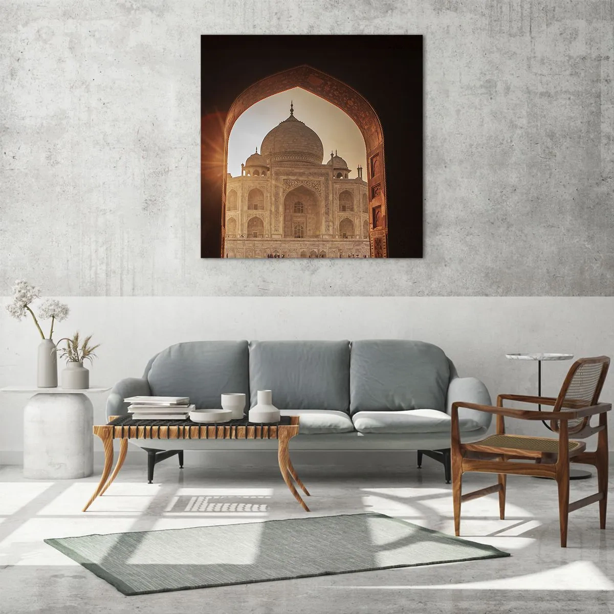 Tablou pe sticlă - Un monument al iubirii nepământene - 70x70 cm