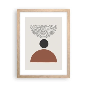 Poster în ramă de stejar deschis - În centrul atenției - 30x40 cm