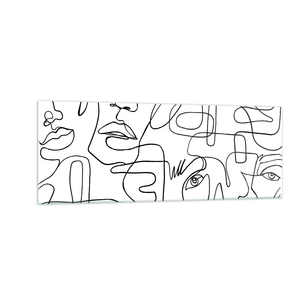 Tablou pe sticlă - Într-o încurcătură de emoții - 140x50 cm