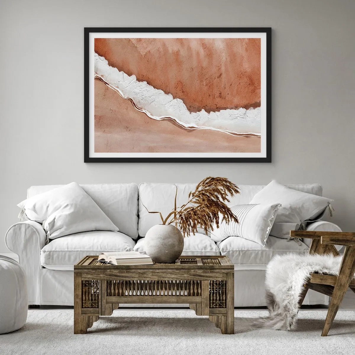 Poster în ramă neagră - În culorile pământului - 50x40 cm