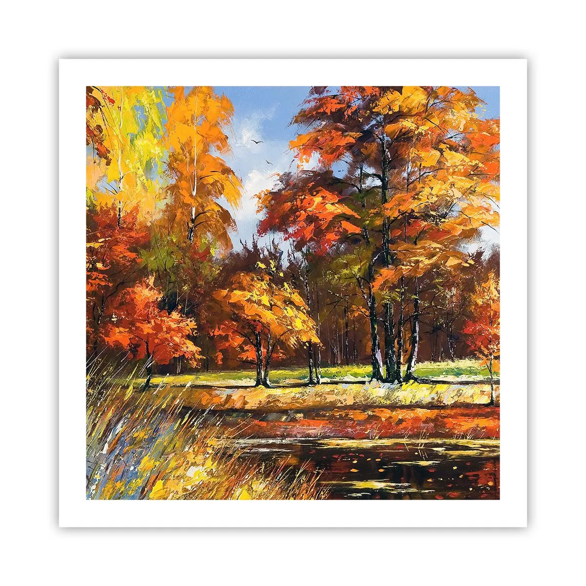 Poster - Peisaj în aur și bronz - 60x60 cm