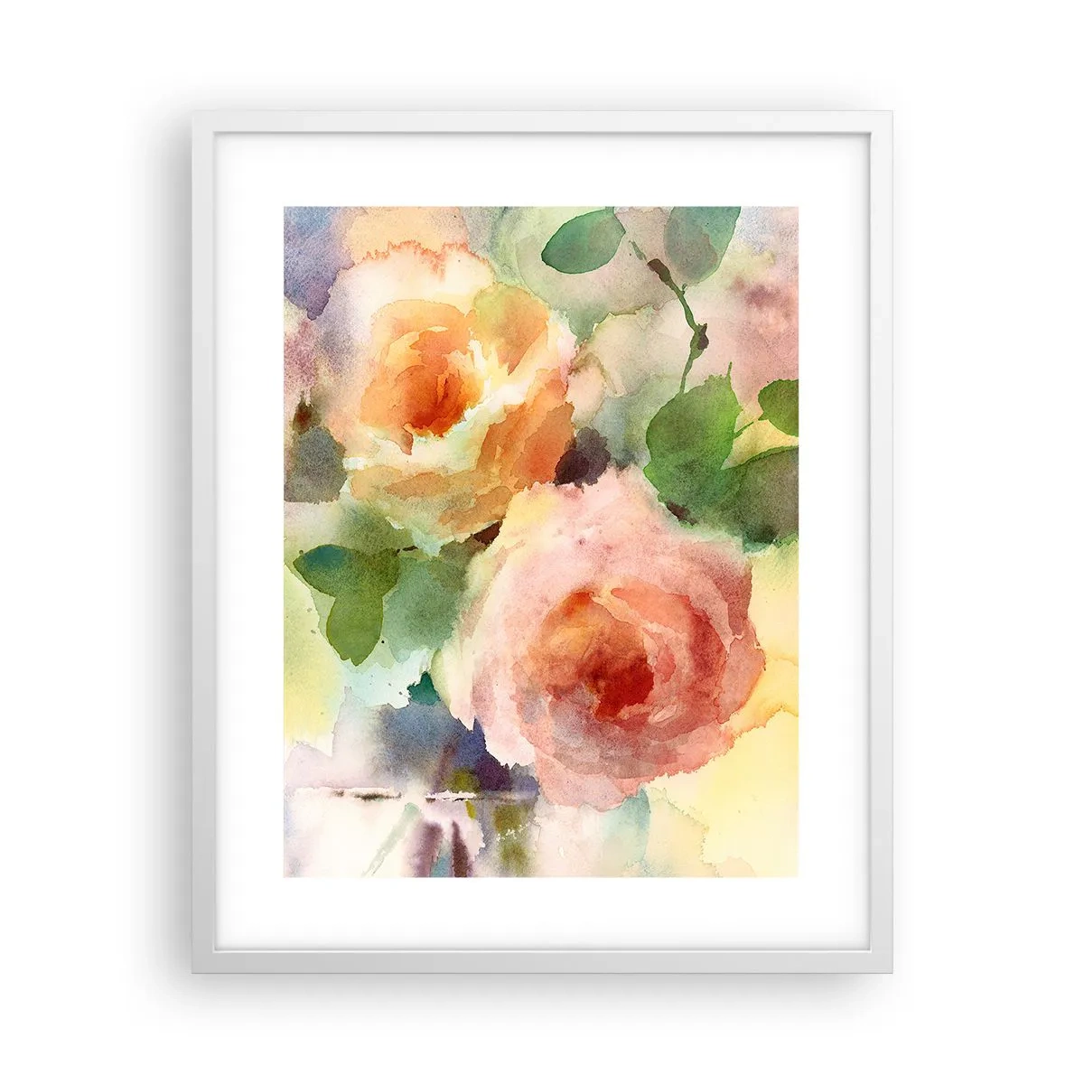 Poster în ramă albă - Delicat ca o acuarelă - 40x50 cm