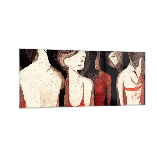 Tablou pe sticlă - Madonele întunericului - 100x40 cm