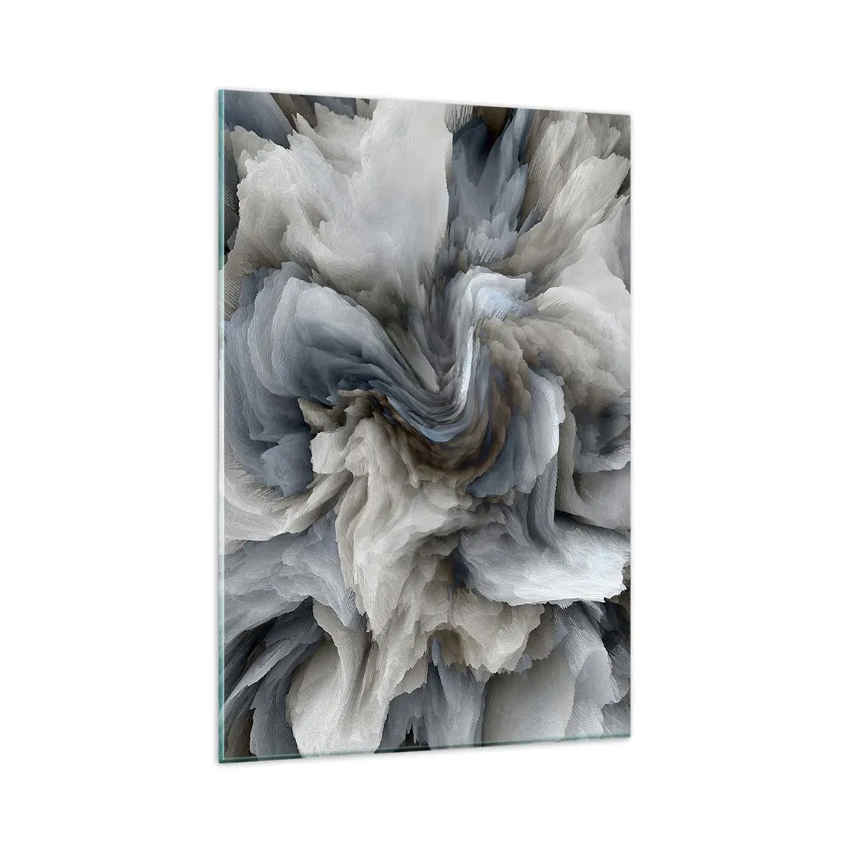 Tablou pe sticlă - Piatră și floare - 80x120 cm