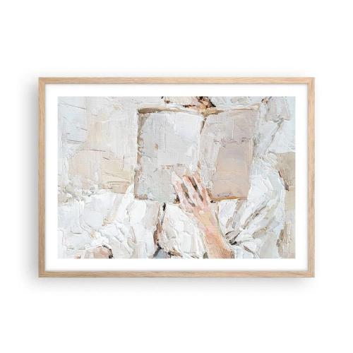 Poster în ramă de stejar deschis - Într-o altă lume - 70x50 cm
