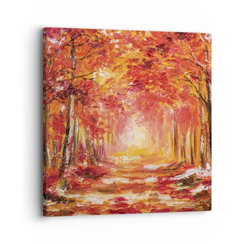 Tablou pe pânză - Pădurea de cupru - 30x30 cm