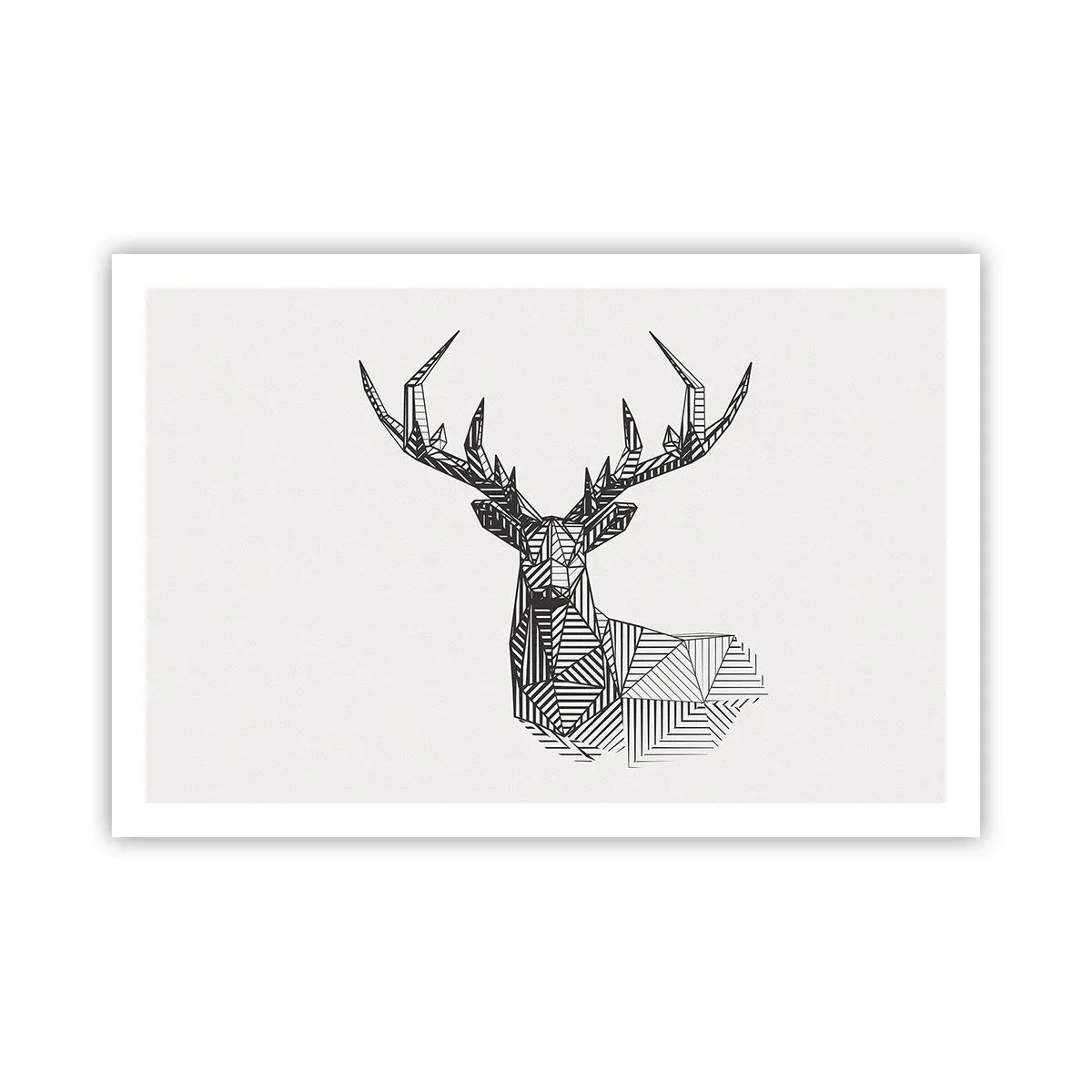 Poster - Cerb în stil cubist - 91x61 cm