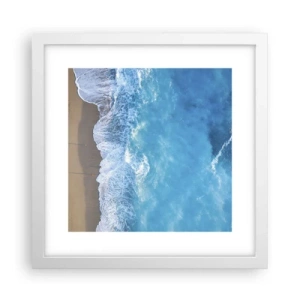 Poster în ramă albă - Puterea albastrului - 30x30 cm