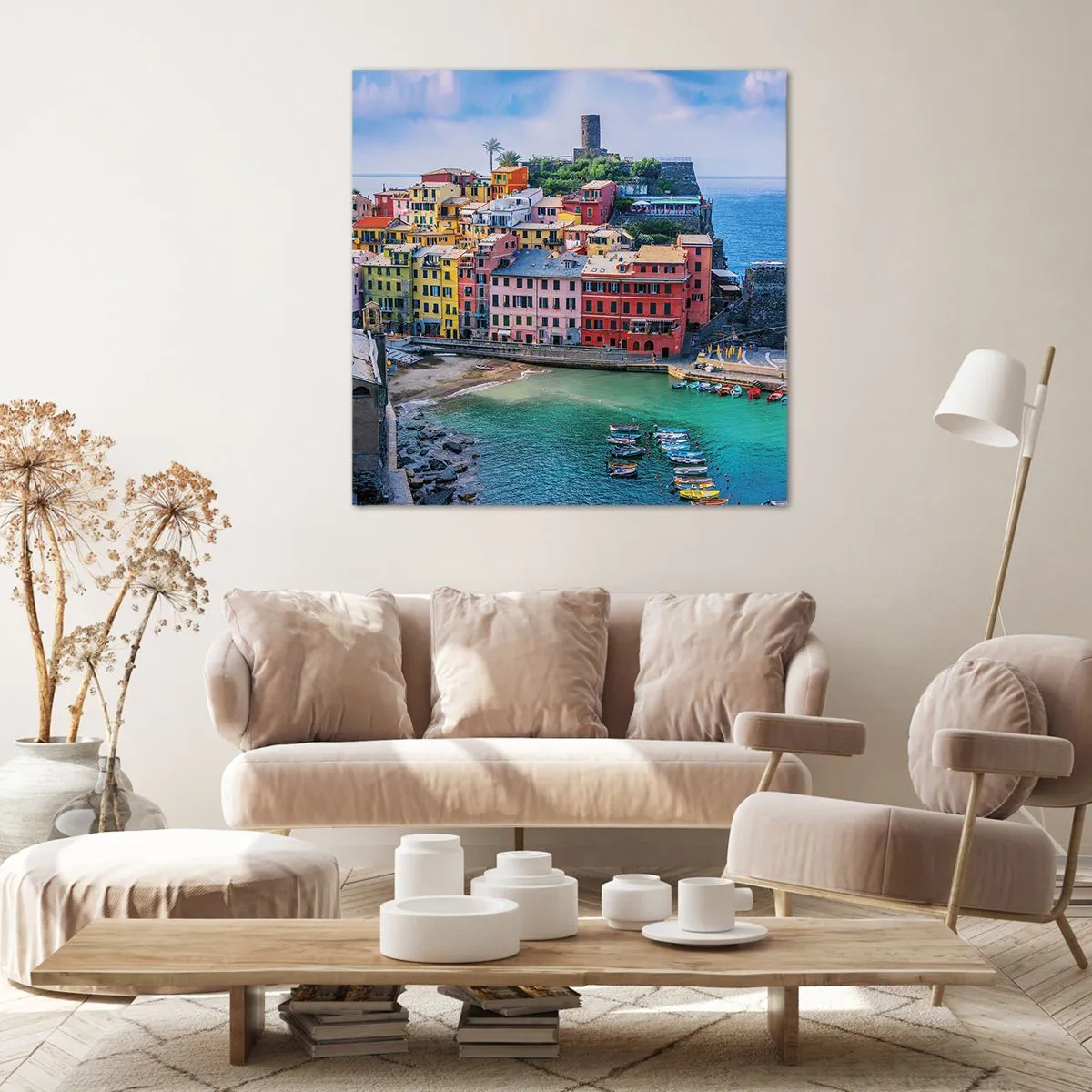 Tablou pe pânză - Orașul mediteraneean magic - 70x70 cm