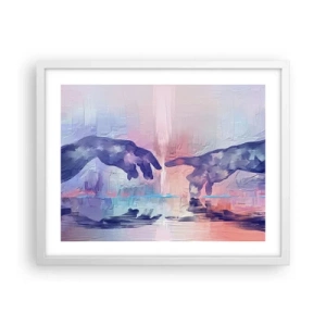 Poster în ramă albă - Scânteia divină a vieții - 50x40 cm