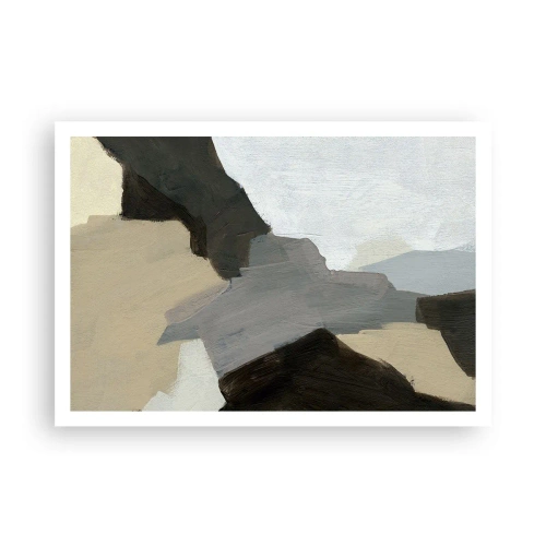 Poster - Abstracție: despărțirile griului - 100x70 cm