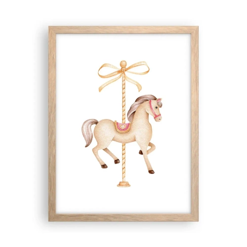 Poster în ramă de stejar deschis - Într-un trap grațios - 30x40 cm