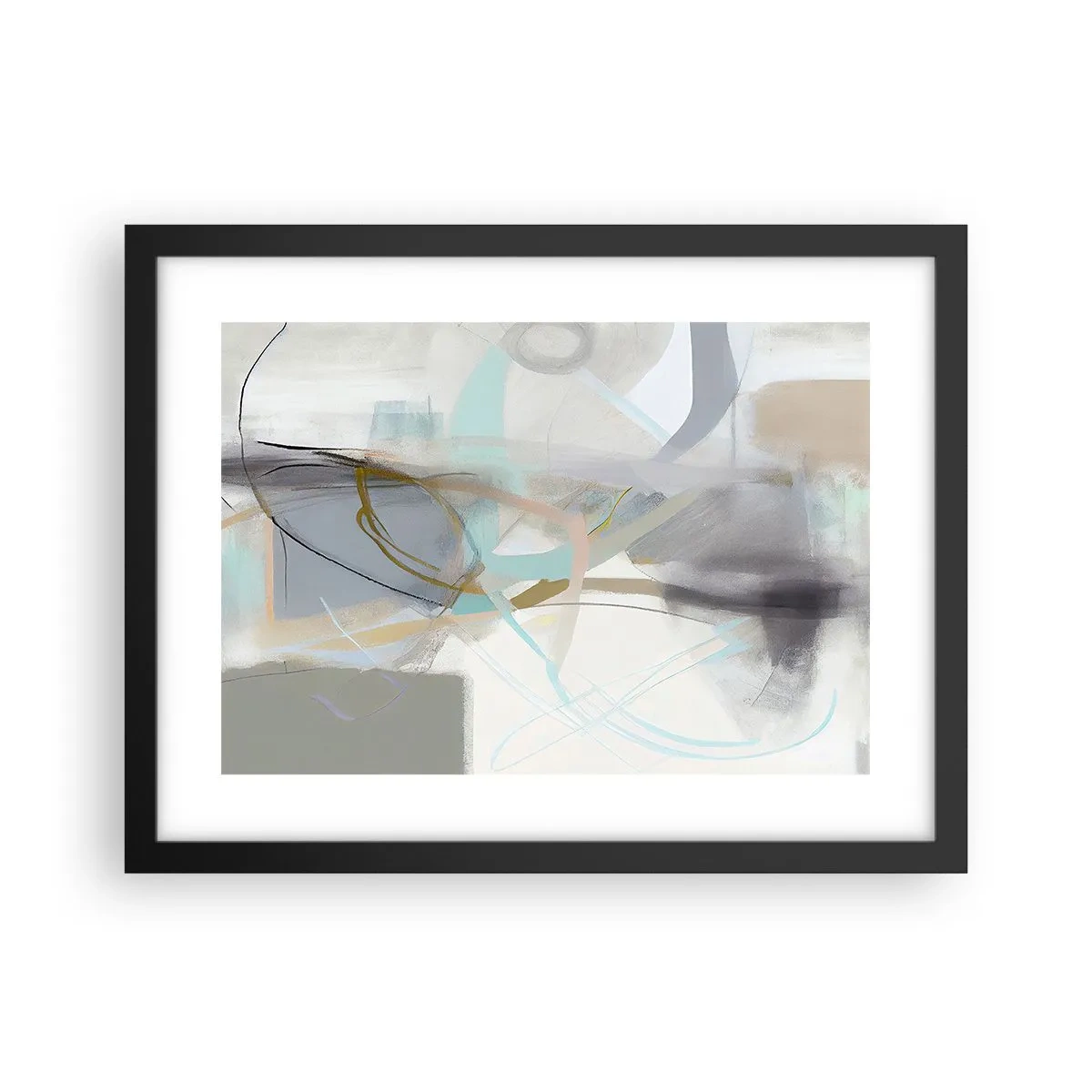 Poster în ramă neagră - Abstracție cețoasă - 40x30 cm