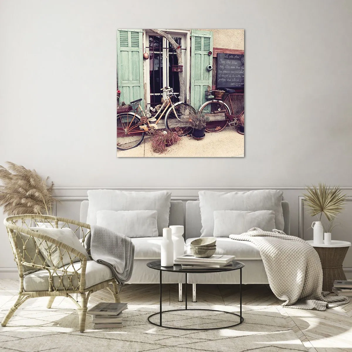 Tablou pe sticlă - Trăiască provincia! - 70x70 cm