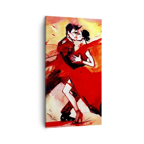 Tablou pe pânză - Ritmul pasiunii purpuriu - 45x80 cm