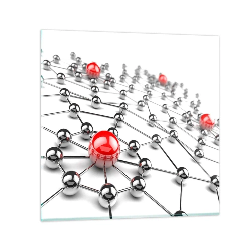 Tablou pe sticlă - Plasă de argint - 40x40 cm