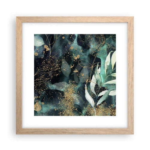 Poster în ramă de stejar deschis - Grădina fermecată - 30x30 cm