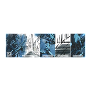 Mostră tapet autocolant Deluxe Sticker - Rapsodie urbană - Saxofon, Jazz, Muzică - 100x30 cm