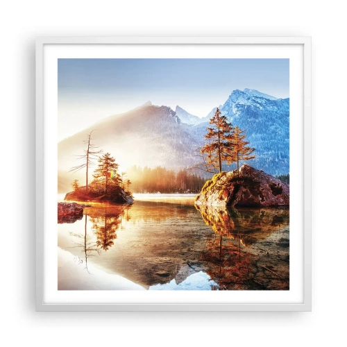 Poster în ramă albă - Natura într-o nouă lumină - 60x60 cm