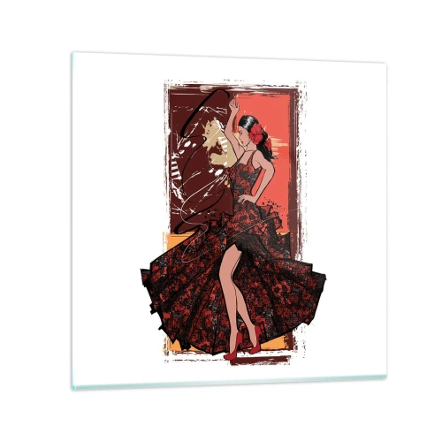Tablou pe sticlă - În ritmul inimii - 60x60 cm