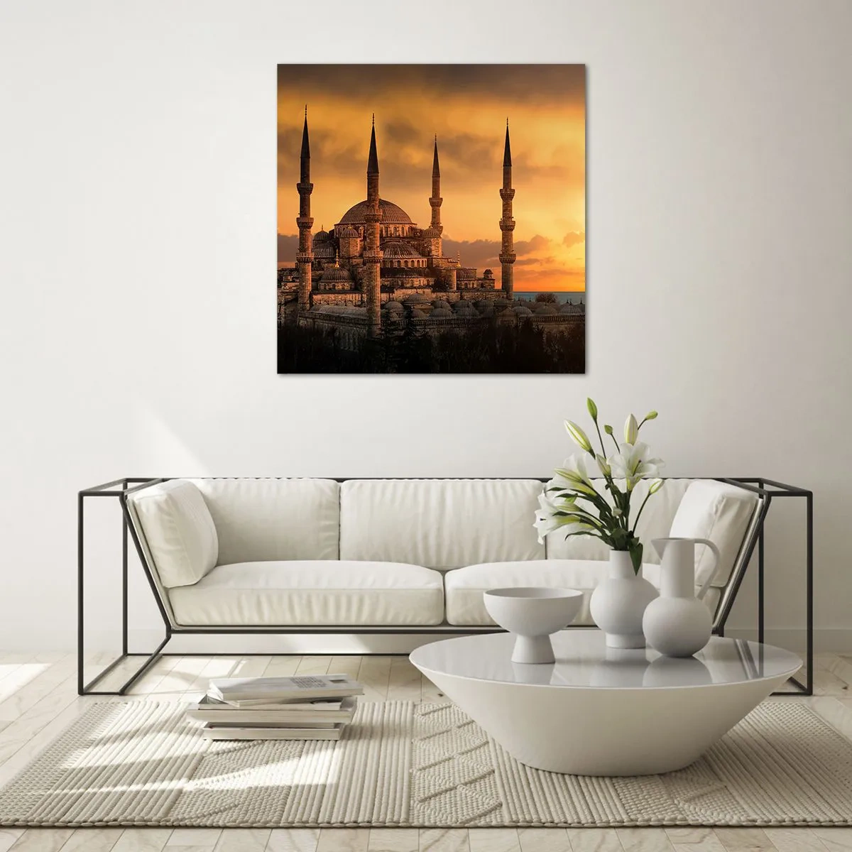 Tablou pe sticlă - Dumnezeu este mare - 50x50 cm