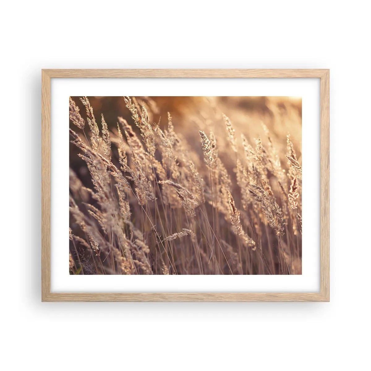 Poster în ramă de stejar deschis - Gata să întâmpine toamna - 50x40 cm