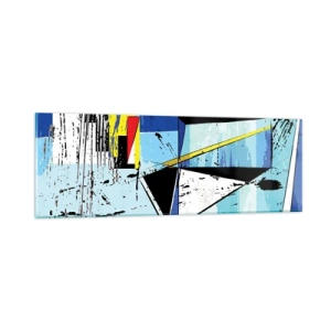 Tablou pe sticlă - Privind lumea dintr-un unghi... - 90x30 cm