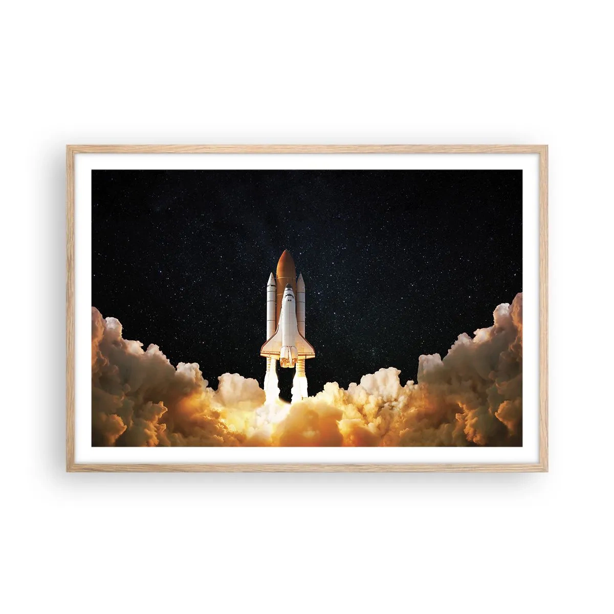 Poster în ramă de stejar deschis - Ad astra! - 91x61 cm