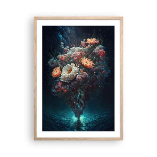 Poster în ramă de stejar deschis - Grădină ciudată - 50x70 cm