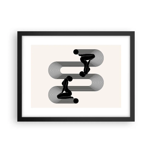 Poster în ramă neagră - Simetrie senzuală - 40x30 cm